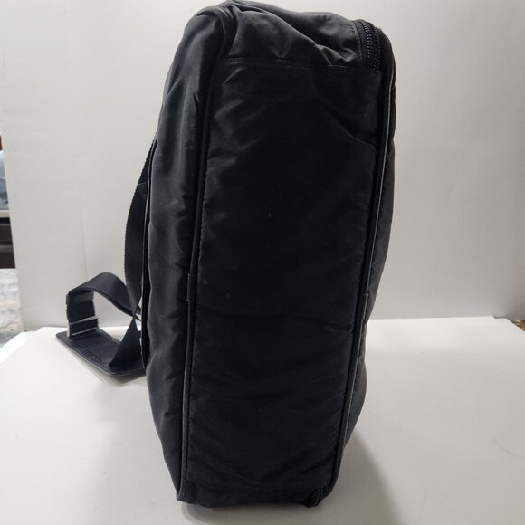 Prada Tessuto Convertible Business Bag VA0611 Black Nylon/Saffiano Leather Trim - Picture 5 of 16